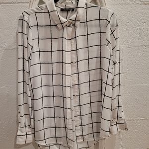 Black and White Grid Blouse